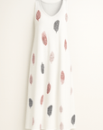 Aurora | Women's Summer Leaf Print Maxi Dress – Relaxed Fit – Sleeveless V-Neck – Breathable Fabric