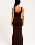 Julia | Women's Elegant Maxi Dress – Slim Fit – Deep V Neckline for Formal Events