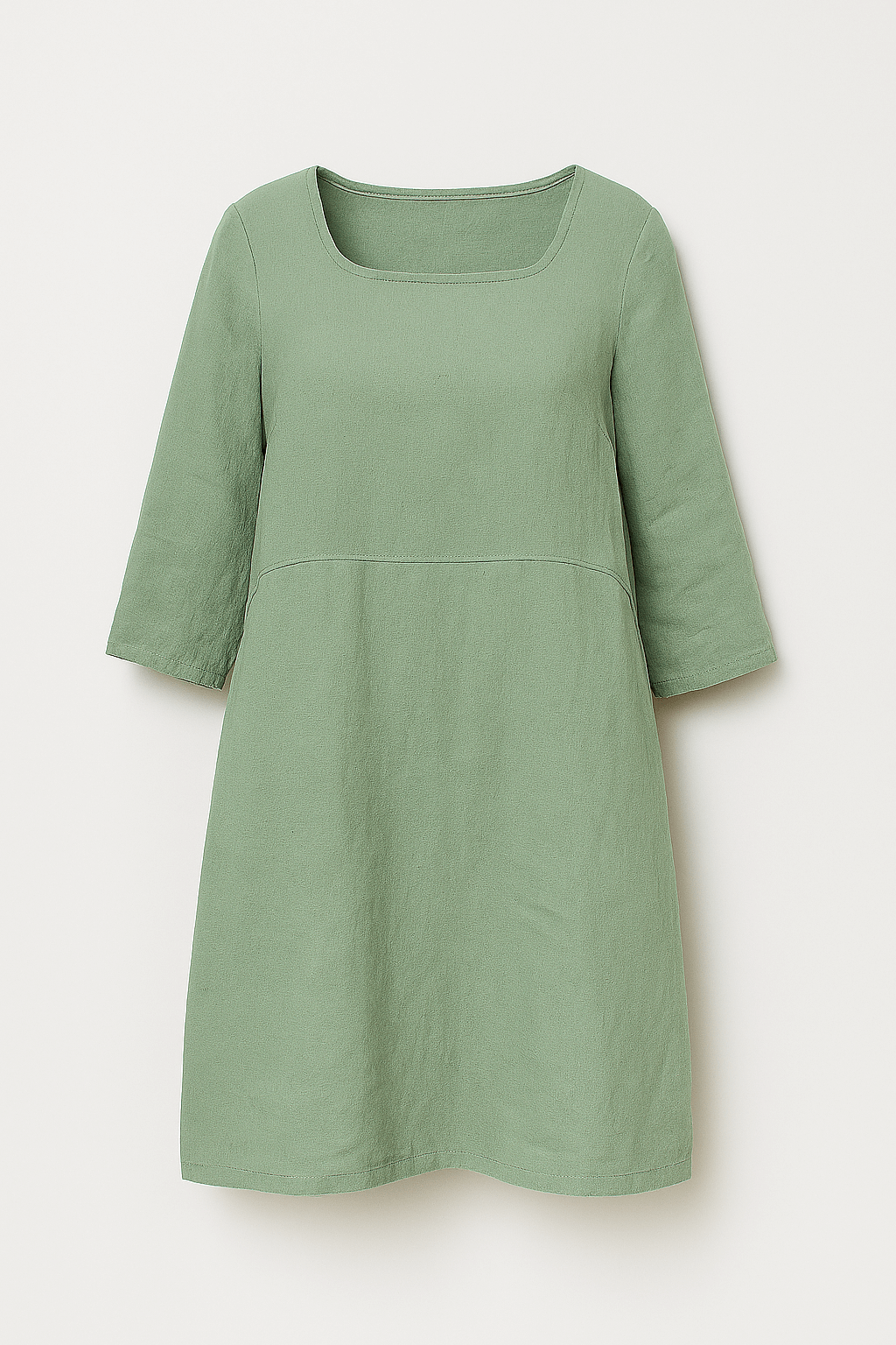 Alice | Relaxed Linen Dress with Pockets and Three-Quarter Sleeves