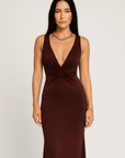 Julia | Women's Elegant Maxi Dress – Slim Fit – Deep V Neckline for Formal Events