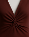 Julia | Women's Elegant Maxi Dress – Slim Fit – Deep V Neckline for Formal Events