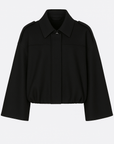 Briony | Women's Cropped Bomber Jacket – Chic Lapel Collar – Edgy & Stylish