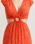 Danica | Women's Floral Printed Summer Dress – V-Neck, Elegant & Versatile for Any Occasion