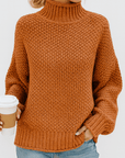 Marigold | Women's High Neck Knit Sweater – Cozy & Elegant Long Sleeve Design