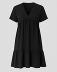 Chloe | Women’s Flared Mini Dress - V-Neck - Breathable Fabric - Ideal for Summer Wear
