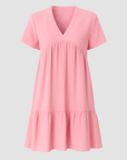 Chloe | Women’s Flared Mini Dress - V-Neck - Breathable Fabric - Ideal for Summer Wear
