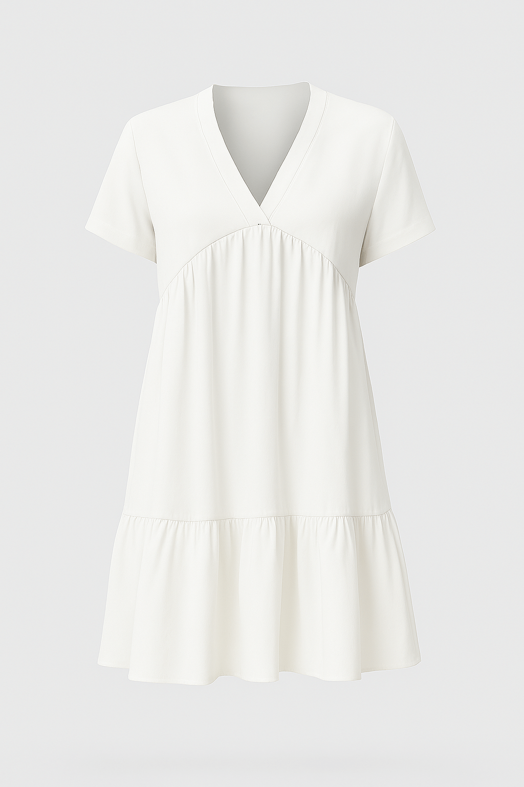 Chloe | Women’s Flared Mini Dress - V-Neck - Breathable Fabric - Ideal for Summer Wear