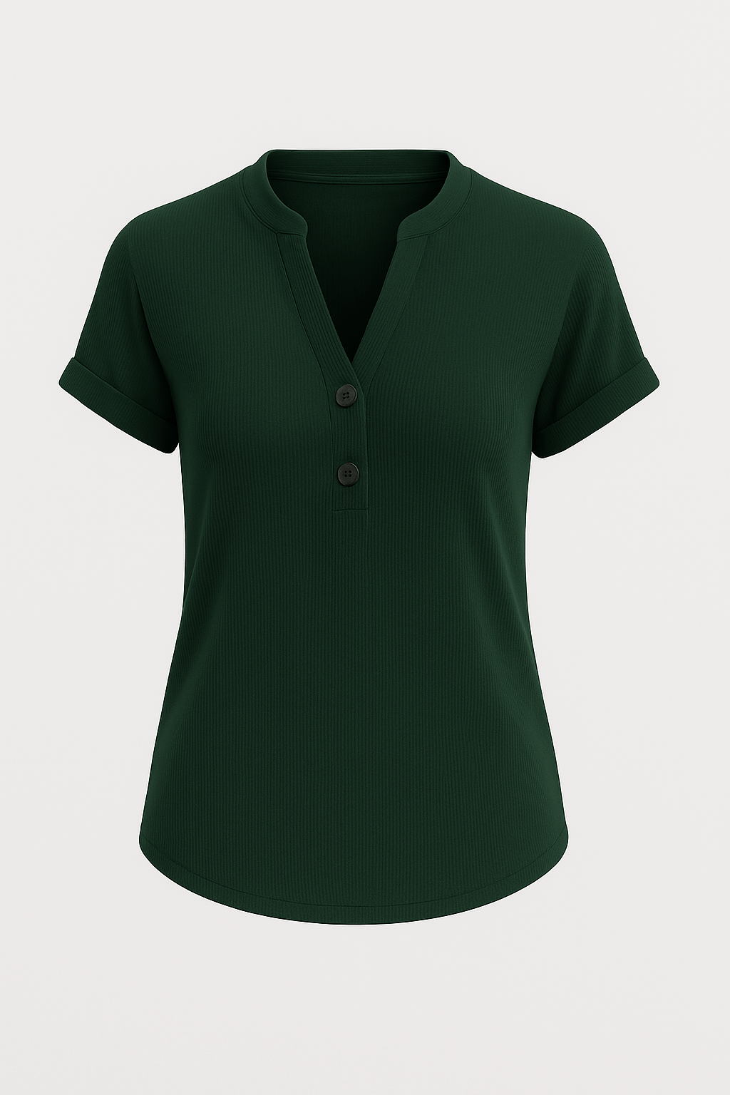 Scarlett | Women’s V-Neck Henley Shirt - Relaxed Fit - Soft Breathable Fabric - Button Placket
