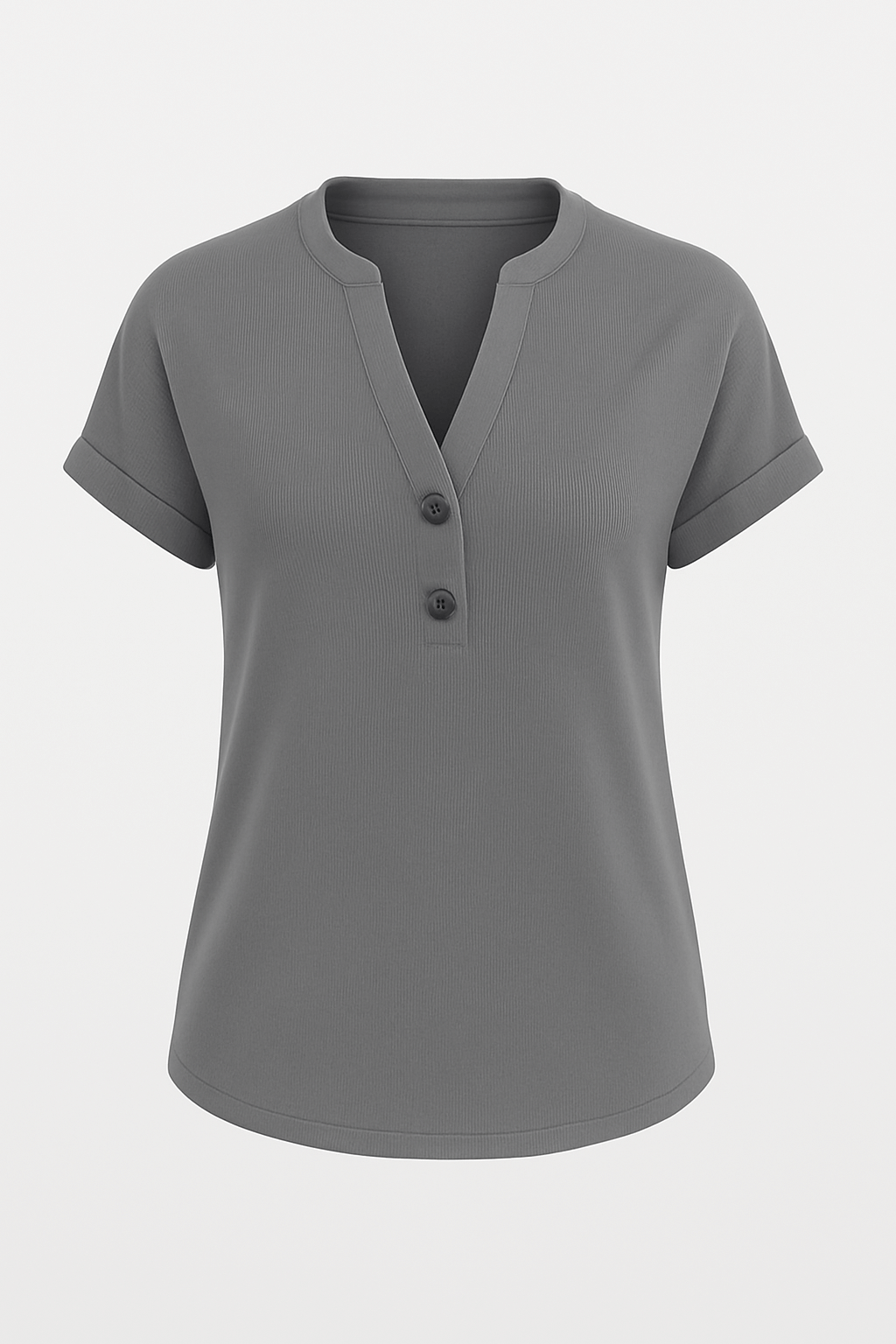 Scarlett | Women’s V-Neck Henley Shirt - Relaxed Fit - Soft Breathable Fabric - Button Placket