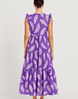Nora | Women’s Floral Maxi Dress - Sleeveless - Flowing Loose Fit - Ruffle Trim Detail