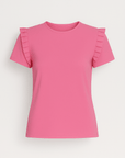 Zoe | Women’s Ruffled Sleeve Blouse - Relaxed Fit - Breathable Fabric - Feminine Everyday Top