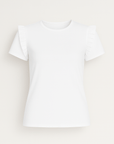 Zoe | Women’s Ruffled Sleeve Blouse - Relaxed Fit - Breathable Fabric - Feminine Everyday Top