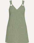 Elena | Women's A-Line Summer Dress with V-Neck and Pockets – Knee Length Striped Casual Dress