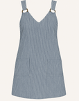 Elena | Women's A-Line Summer Dress with V-Neck and Pockets – Knee Length Striped Casual Dress