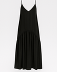 Kennedy | Women’s Satin Midi Dress - Adjustable Spaghetti Straps - Flowy A-Line Skirt
