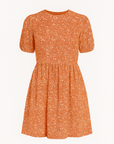 Genevive | Women’s Floral Babydoll Dress - Puff Short Sleeves - Gathered Waist Skirt