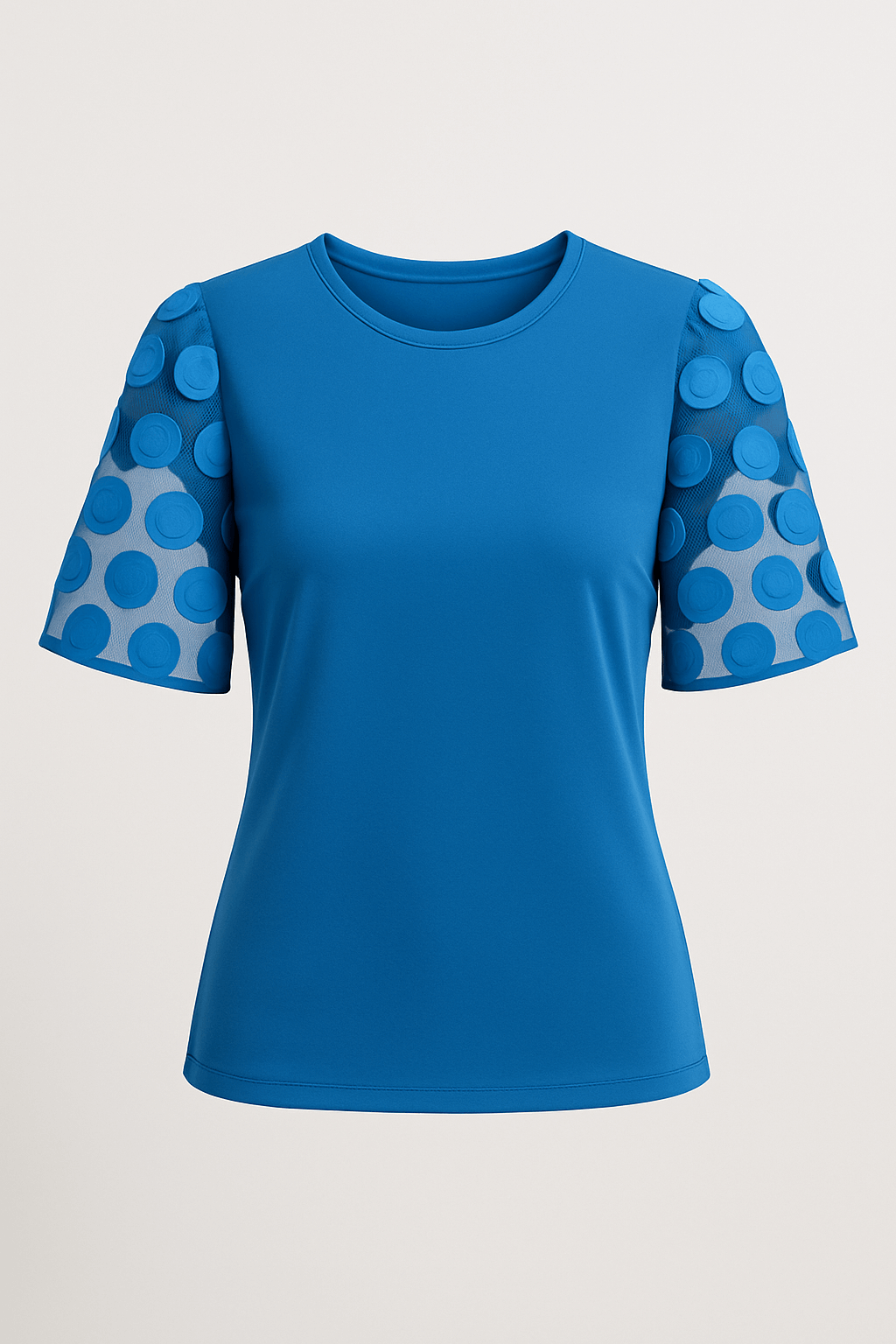 Autumn | Trendy T-Shirt with Embellished Dotted Sleeves