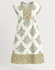 Eliana | Midi Dress - V-Neck Ruffle Collar - Tiered Skirt Design