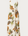 Ruby | Women's Tropical Floral Maxi Dress – Deep V-Neck & High Slit – Relaxed Fit