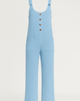 Josephine | Sleeveless Jumpsuit - Button Front - Wide Leg with Pockets
