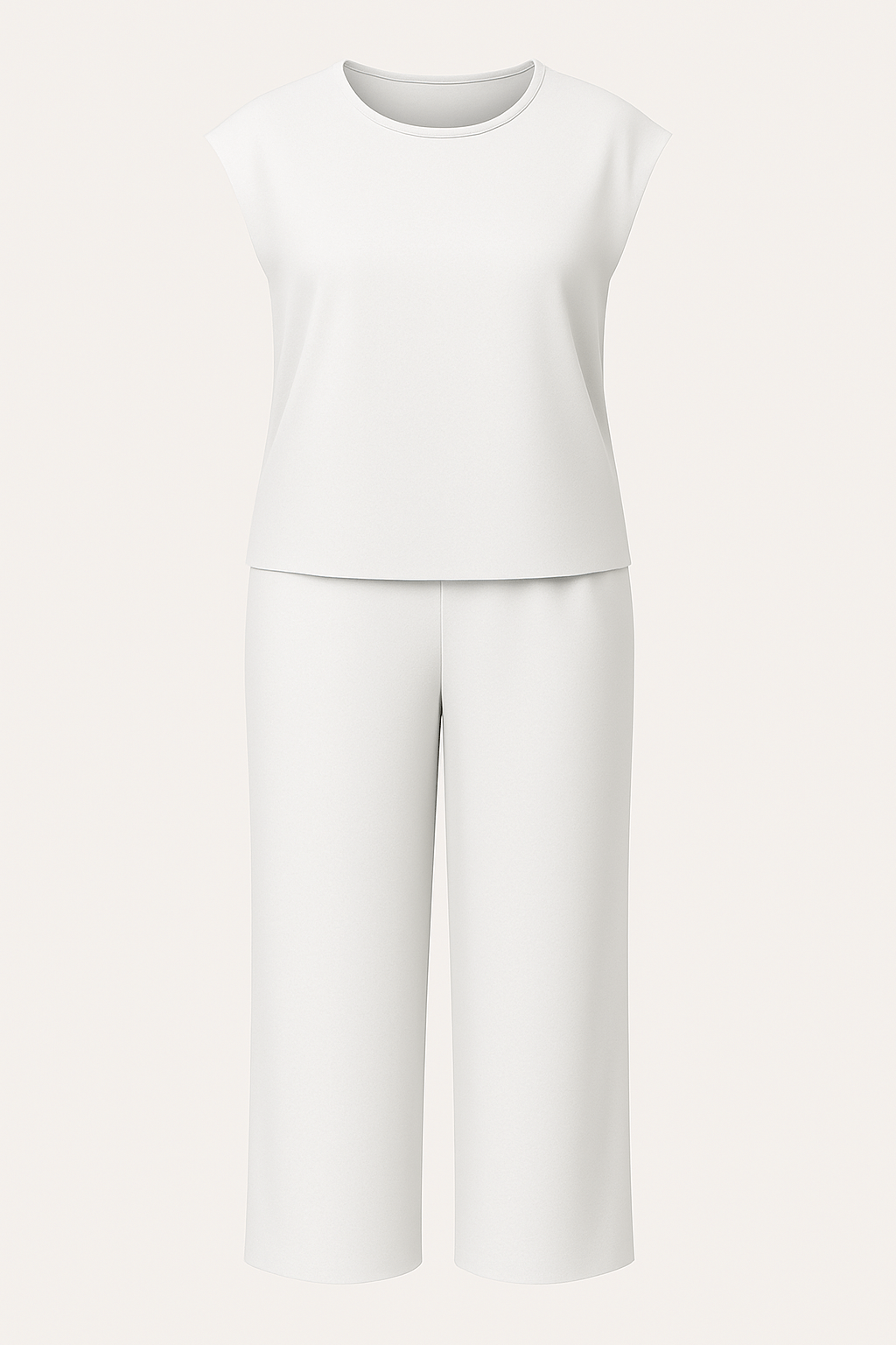 Delilah | Two-Piece Pants Set - Sleeveless Top - Wide-Leg Trousers - Relaxed Fit