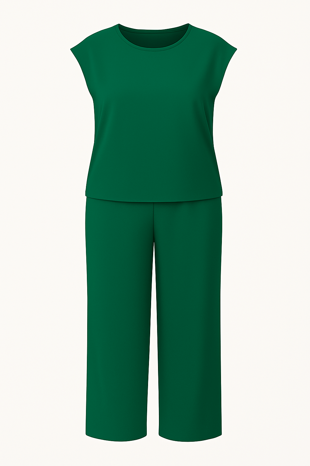 Delilah | Two-Piece Pants Set - Sleeveless Top - Wide-Leg Trousers - Relaxed Fit