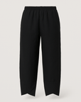 Sienna | Wide-Leg Linen Pants - Elastic Waist - Side Pockets - Asymmetric Hem