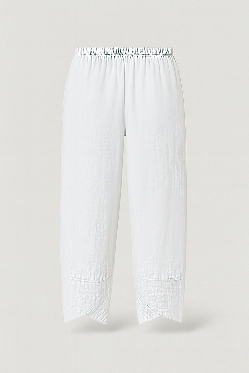 Sienna | Wide-Leg Linen Pants - Elastic Waist - Side Pockets - Asymmetric Hem