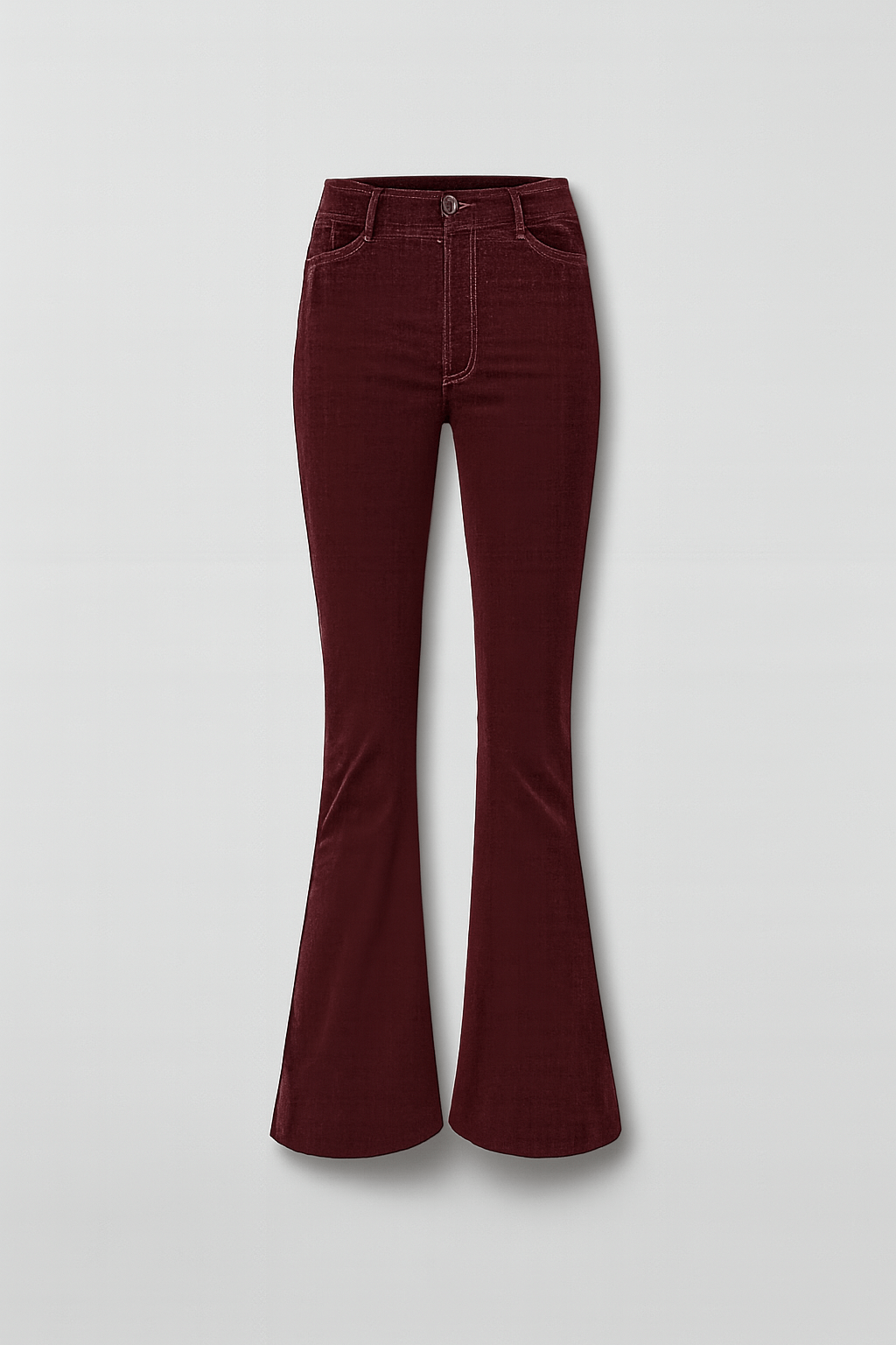 Ivy | High-Waist Flare Pants - Stretch Fabric - Slim Fit Through Thigh - Full Length
