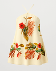 Amara | Women’s Floral Halter Mini Dress - Lightweight Cotton Blend - A-Line Fit