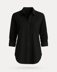 Maeve | Classic Button-Down Shirt - Relaxed Fit - Curved Hem - Crisp Cotton Fabric