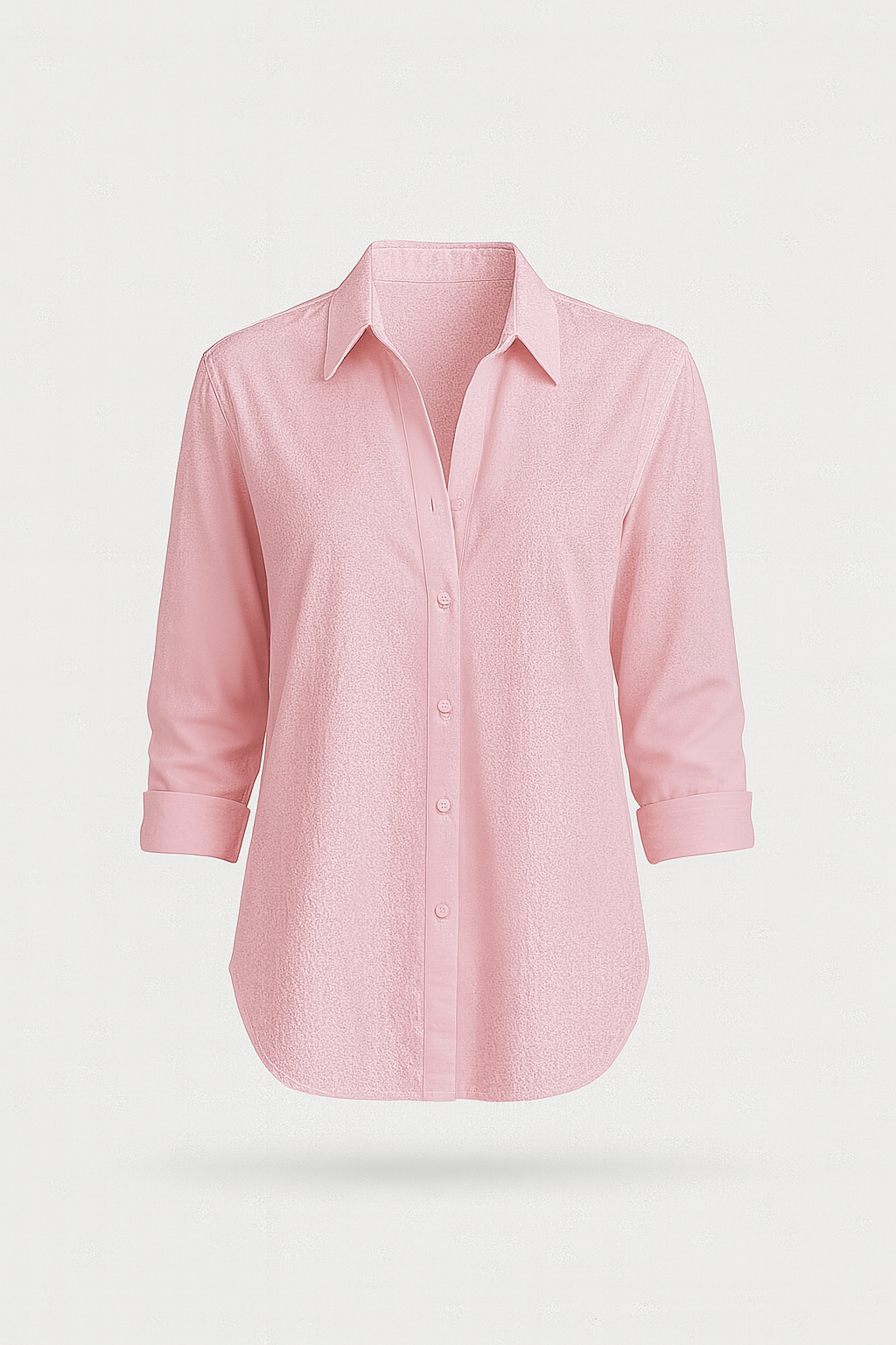 Maeve | Classic Button-Down Shirt - Relaxed Fit - Curved Hem - Crisp Cotton Fabric
