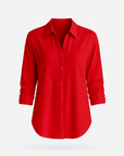 Maeve | Classic Button-Down Shirt - Relaxed Fit - Curved Hem - Crisp Cotton Fabric