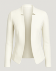 Natalia | Women's Blazer – Tailored Fit with Padded Shoulders – Open Front Design
