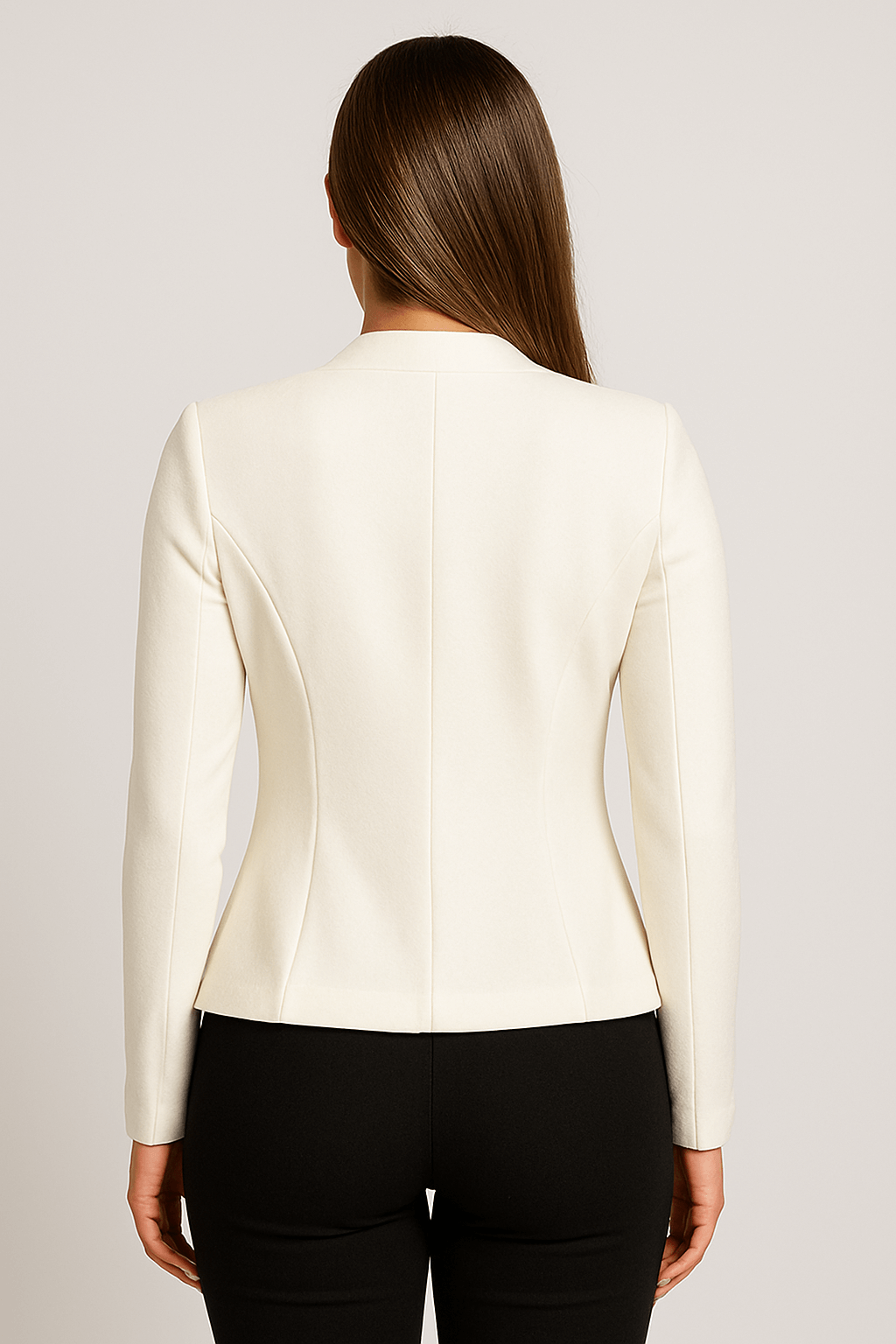 Natalia | Women&#39;s Blazer – Tailored Fit with Padded Shoulders – Open Front Design