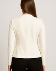 Natalia | Women's Blazer – Tailored Fit with Padded Shoulders – Open Front Design
