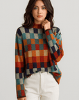 Viviana | Women's Fleece Pullover – Cozy High Collar Sweater – Soft Knit Fabric, Relaxed Fit