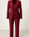 Fiona | Women’s 3-Piece Pant Suit – Elegant Blazer, Vest & Slim-Fit Trousers Set