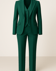 Fiona | Women’s 3-Piece Pant Suit – Elegant Blazer, Vest & Slim-Fit Trousers Set