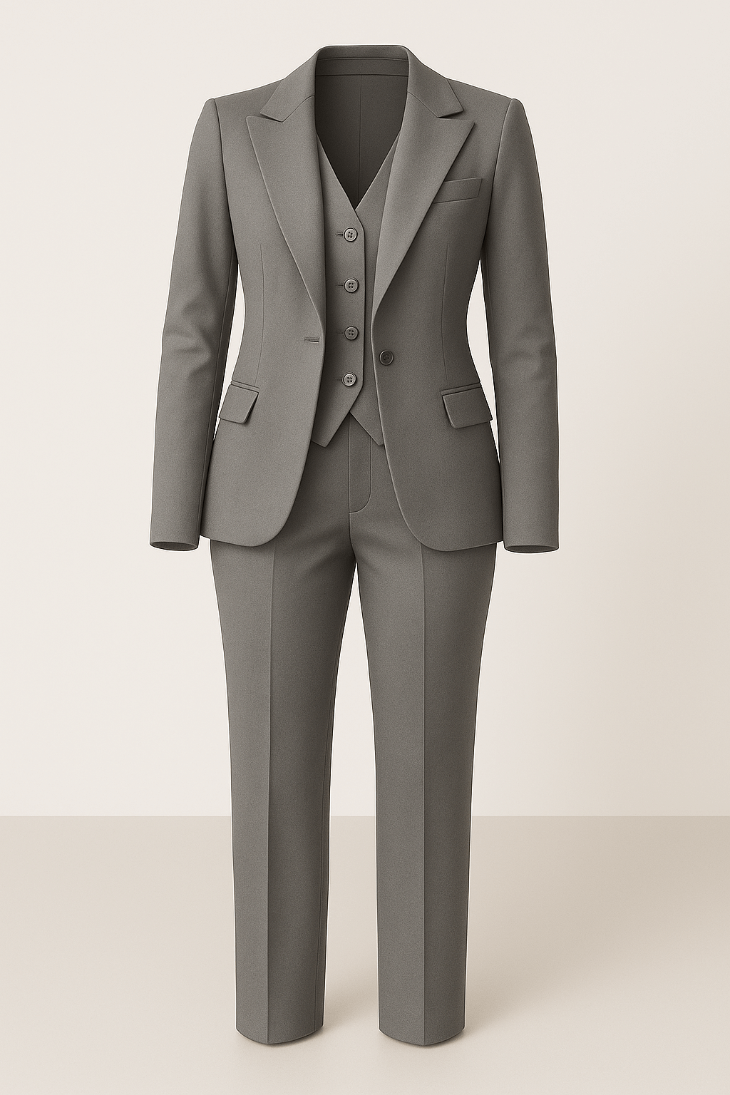 Fiona | Women’s 3-Piece Pant Suit – Elegant Blazer, Vest &amp; Slim-Fit Trousers Set