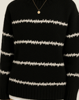 Celina | Women's Striped Knit Sweater – Cozy & Versatile Round Neck Design