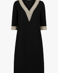 Marina | Women's Summer Linen Dress – V-Neck Lace Trim – Relaxed Fit & Comfortable