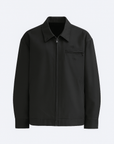 Bronte | Zip-Up Shirt Collar Jacket - Chest Zip Pocket - Relaxed Fit - Side Welt Pockets