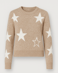 Claudia | Women's Oversized Star Pattern Sweater – Cozy Loose Fit Knitted Pullover