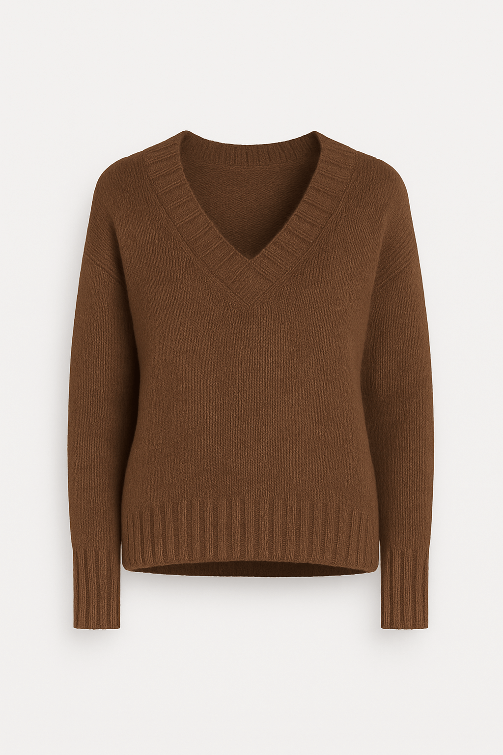 Etta | Women&#39;s Oversized Sweater – Cozy V-Neck Knit for Fall/Winter
