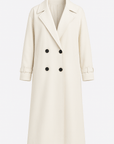Lucia | Longline Trench Coat - Double-Breasted Closure - Tailored Lapel Collar - Relaxed Fit Silhouette