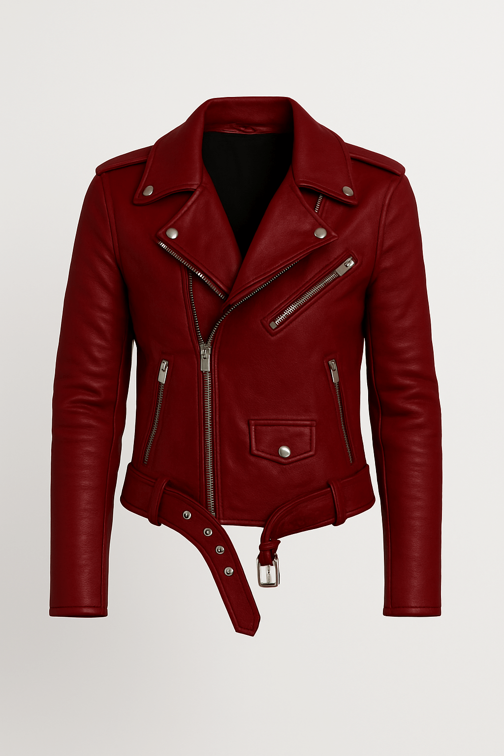 Pauline | Women&#39;s Leather Jacket – Vintage Style with Zipper Closure – Timeless &amp; Versatile