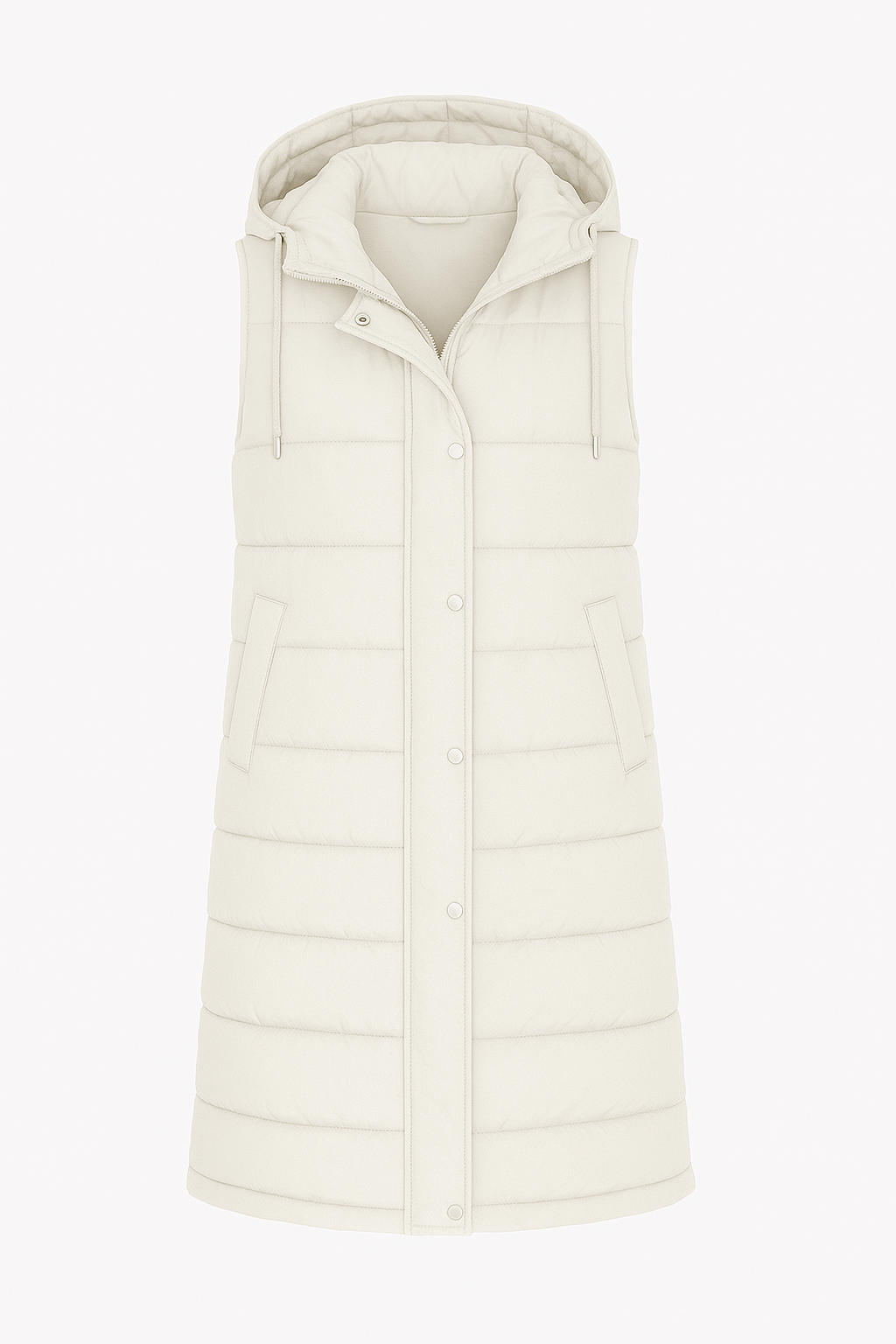 Cassidy | Puffer Vest Jacket - Quilted Insulation - Snap Button Closure