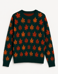 Ramona | Women's Sweater – Autumn Leaf Pattern – Cozy Round Neck Knit