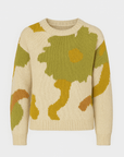 Tatiana | Knit Sweater - Crew Neck - Abstract Floral Design